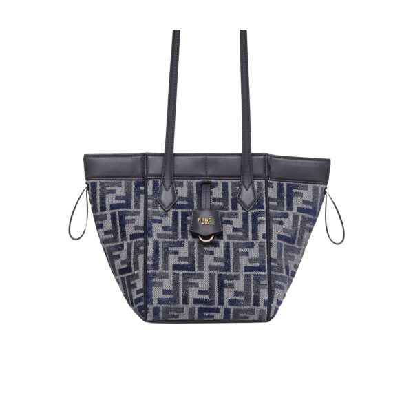 FENDI ORIGAMI MINI TRANSFORMABLE BAG DARK BLUE 16CM 8BS083ASU0F1PQK