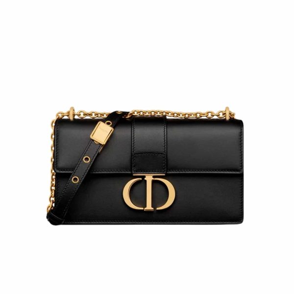 DIOR 30 MONTAIGNE EAST WEST BAG WITH CHAIN BLACK 21CM M9334UHEL M900