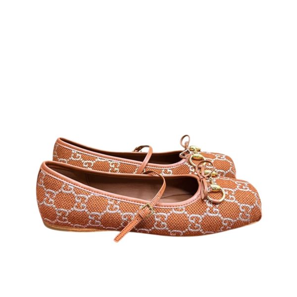 GUCCI WOMEN’S HORSEBIT BALLET FLAT ORANGE