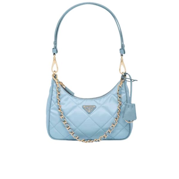 PRADA RE EDITION 1995 CHAÎNE RE NYLON MINI BAG BLUE 22CM 1BC204 2AOS F0237 V QOO