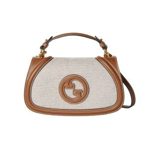 GUCCI BLONDIE MINI SHOULDER BAG NATURAL AND TAN 22CM 815700 HAAKF 2545