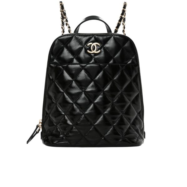 CHANEL MY POCKET BACKPACK SHINY BLACK 24CM