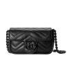 GUCCI GG MARMONT BELT BAG BLACK 16CM 699757 UM8KV 1000