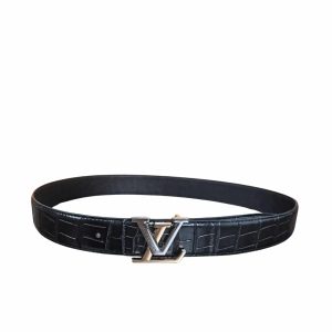 LOUIS VUITTON LV INITIALES REVERSIBLE BELT BLACK 38MM