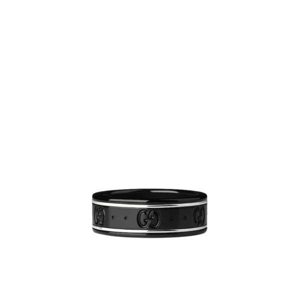 GUCCI ICON THIN BAND IN WHITE GOLD