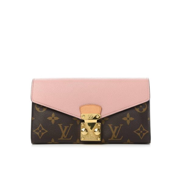 LOUIS VUITTON PALLAS MONOGRAM BROWN PECHE PINK 19CM