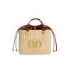 VALENTINO GARAVANI WO VLOGO SMALL WICKER BASKET BAG BEIGE 25CM XW2B0K41YMP 43S