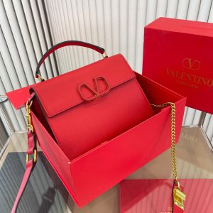 VALENTINO GARAVANI SMALL VSLING HANDBAG RED 25CM