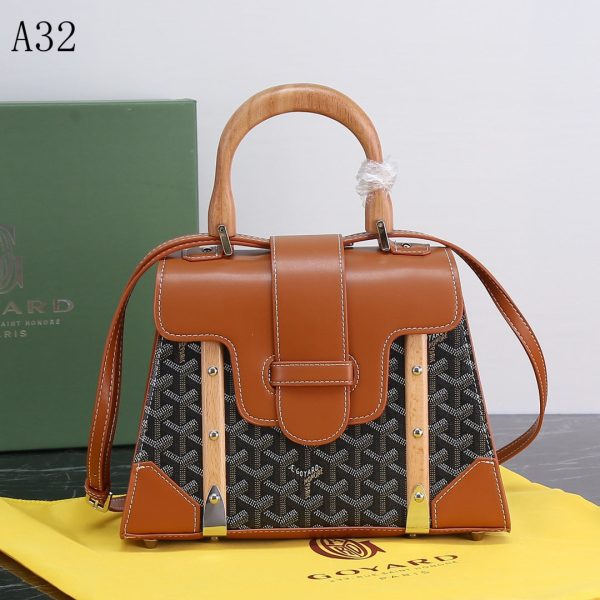 GOYARD SAIGON PM BAG BLACK & TAN 20CM