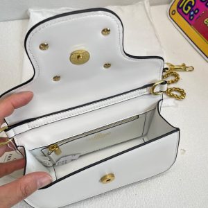 VALENTINO LO? SMALL SHOULDER BAG IN CALFSKIN WHITE