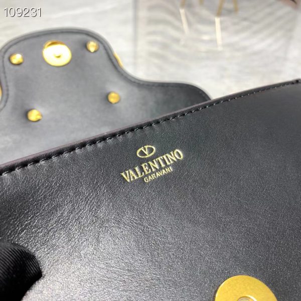 VALENTINO LOC? SMALL SHOULDER BAG IN CALFSKIN BLACK 1W2B0K53ZXL0NO