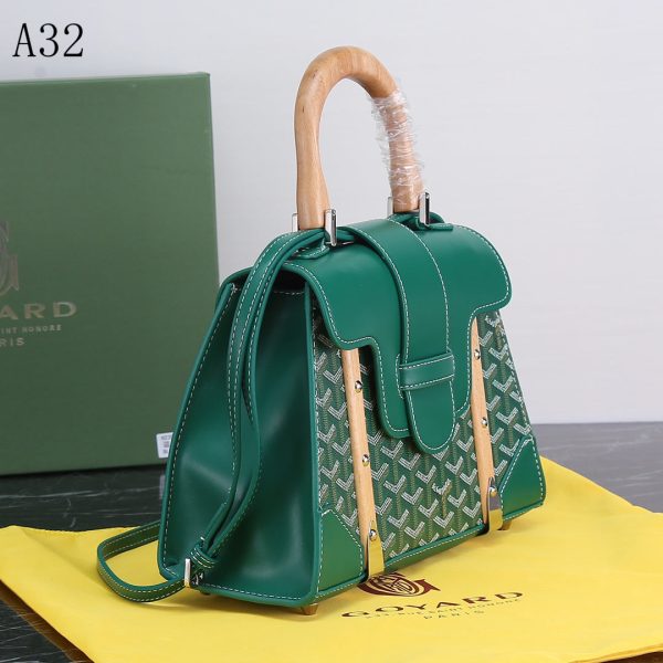 GOYARD SAIGON PM BAG GREEN 20CM