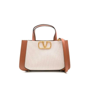 VALENTINO GARAVANI SMALL VLOGO SIGNATURE TOTE BAG WHITE 22CM