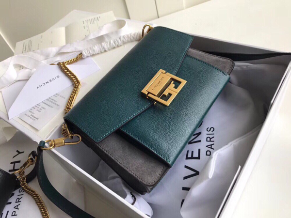 GIVENCHY GV3 SHOULDER BAG GREEN FOR WOMEN 11.4IN/29CM