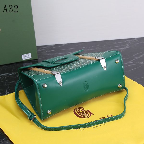 GOYARD SAIGON PM BAG GREEN 20CM