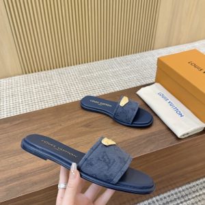 LOUIS VUITTON LILY FLAT MULE BLUE 1AGX78