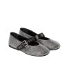 MIUMIU SATIN BALLERINAS WITH CRYSTALS BLACK 5F209E 2AWL F0002 F 005