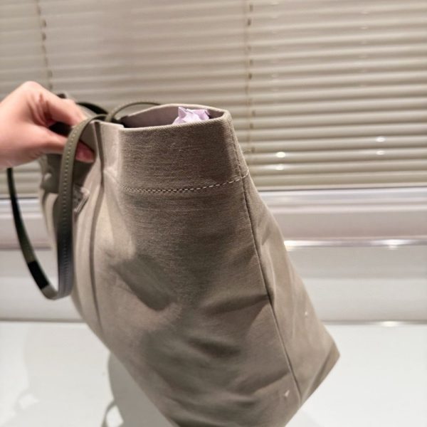 PRADA TESSUTO SYNTHETIC TOTE BAG BEIGE 35CM