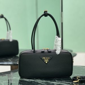 PRADA MEDIUM TOP HANDLE BAG BLACK 29CM 1BB126 2DKV F0632 V ONO