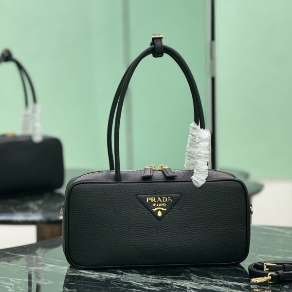 PRADA MEDIUM TOP HANDLE BAG BLACK 29CM 1BB126 2DKV F0632 V ONO