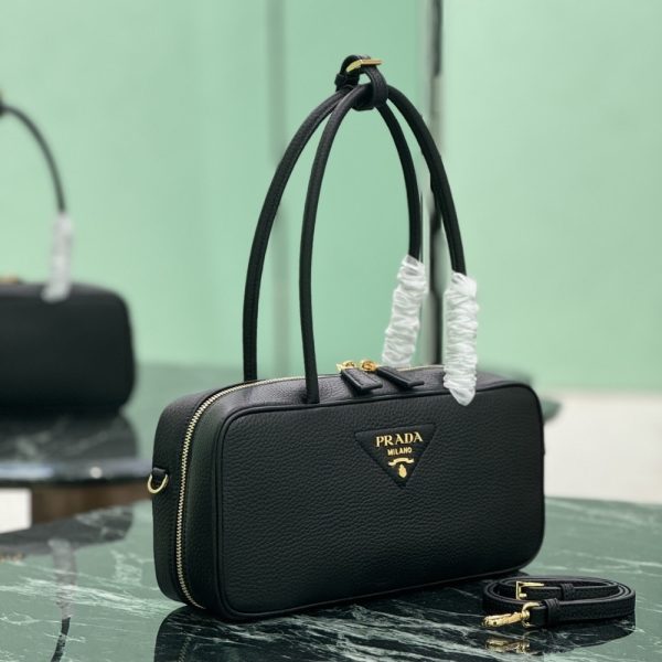 PRADA MEDIUM TOP HANDLE BAG BLACK 29CM 1BB126 2DKV F0632 V ONO