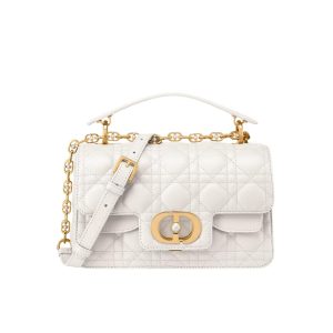 DIOR JOLIE SMALL TOP HANDLE BAG WHITE 19CM  M9271UBHI M030