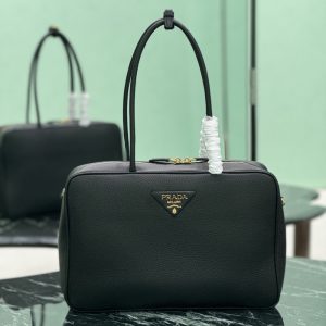 PRADA LARGE TOP HANDLE BAG BLACK 35CM 1BB128 2DKV F0632 V ONO