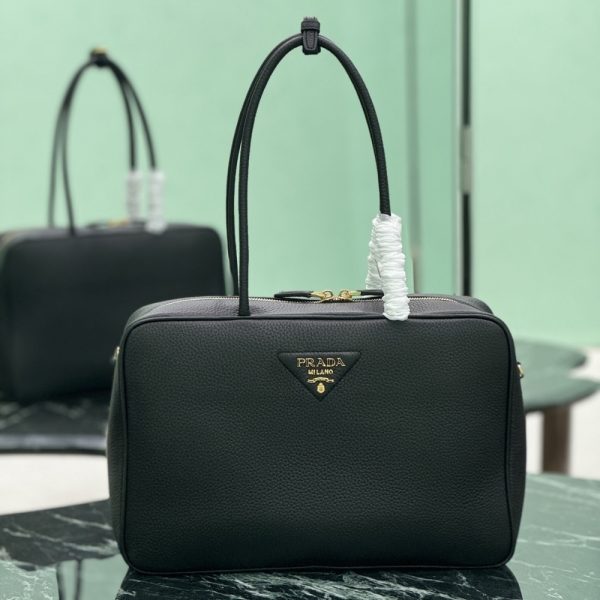 PRADA LARGE TOP HANDLE BAG BLACK 35CM 1BB128 2DKV F0632 V ONO