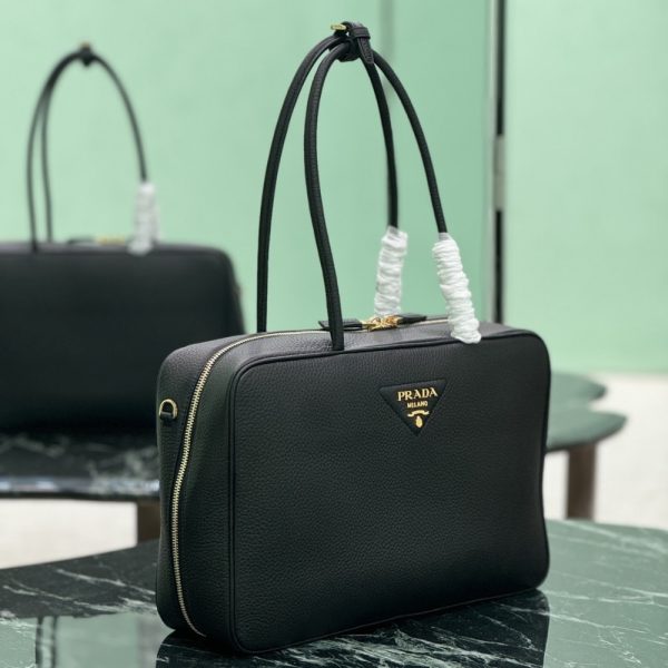 PRADA LARGE TOP HANDLE BAG BLACK 35CM 1BB128 2DKV F0632 V ONO