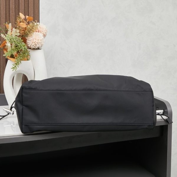PRADA RE NYLON AND SAFFIANO TOTE BLACK 39CM VG042 2DMG F0002 V MON