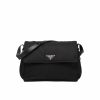 PRADA RE NYLON LARGE PADDED SHOULDER BAG BLACK 38CM 1BD256 RDLN F0002 V OOO