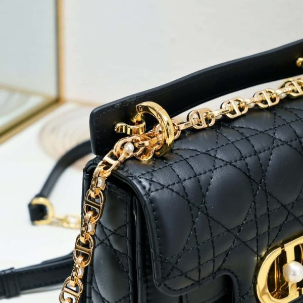 DIOR JOLIE SMALL TOP HANDLE BAG BLACK 19CM M9271UBHI M900