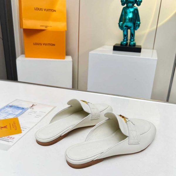 LOUIS VUITTON MARE OPEN BACK LOAFER WHITE