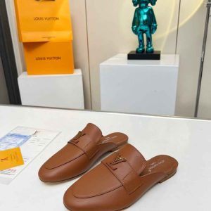 LOUIS VUITTON MARE OPEN BACK LOAFER COGNAC 1ACH7J