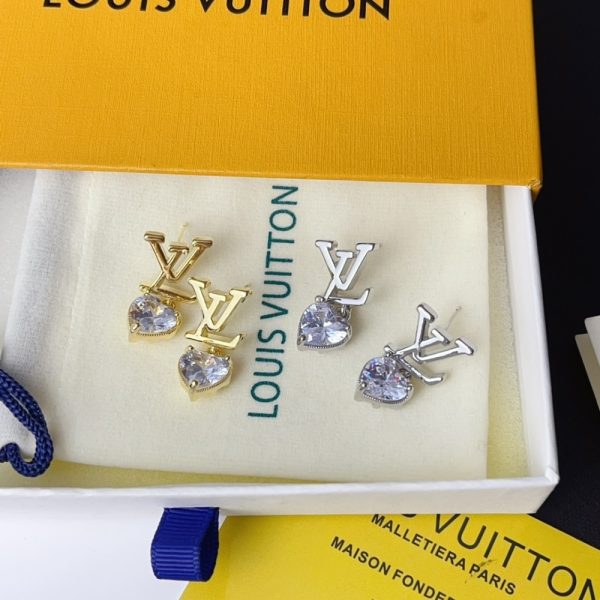 LOUIS VUITTON ICONIC HEART EARRINGS GOLD M02385