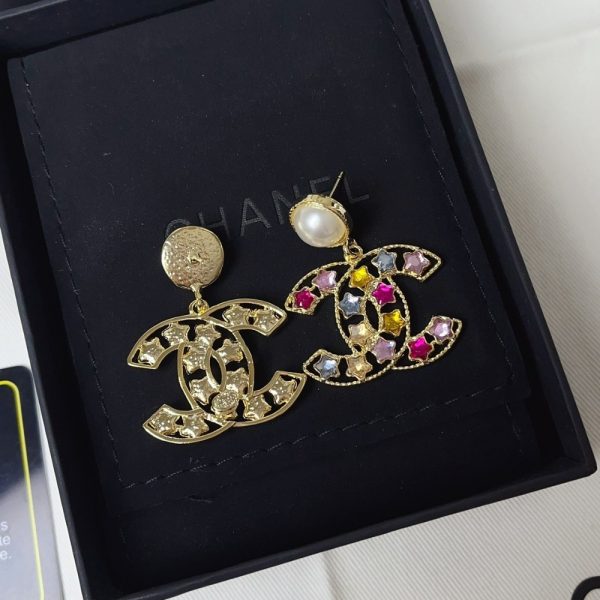 CHANEL COLORFUL STAR EARINGS ABF197 B19940 NAFQF