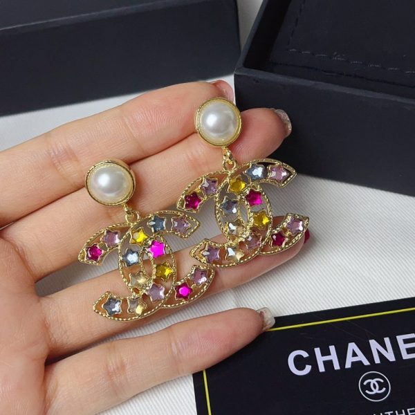 CHANEL COLORFUL STAR EARINGS ABF197 B19940 NAFQF