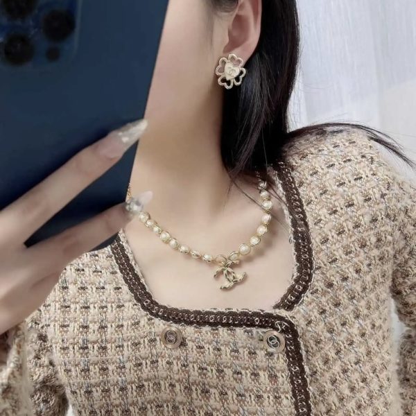 CHANEL FOUR LEAF CLOVER HEART EARRINGS ABF311 B19851 NAFGV