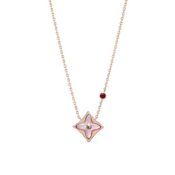 LOUIS VUITTON COLOR BLOSSOM BB STAR NECKLACE RED GOLD
