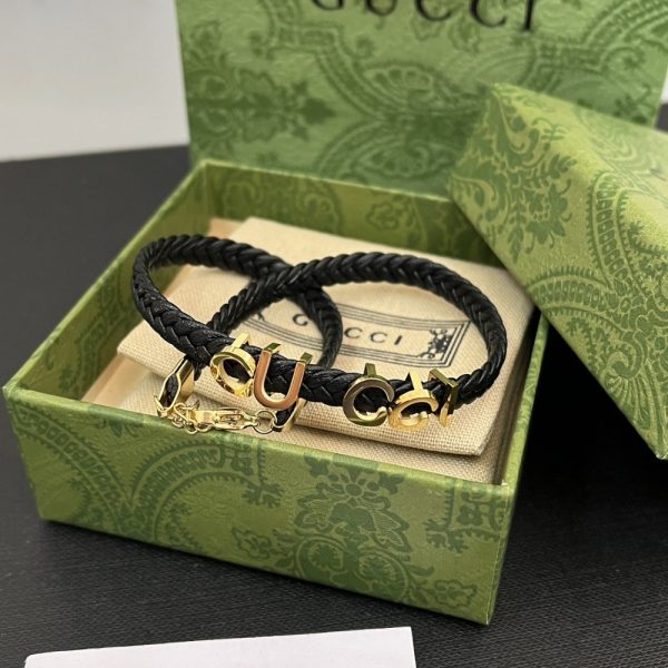 GUCCI LEATHER GUCCI NECKLACE BLACK ‎684630 IAAA1 8029