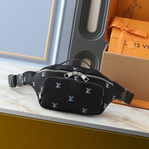 LOUIS VUITTON RUSH BUMBAG BLASON DENIM BLACK 30CM M13961
