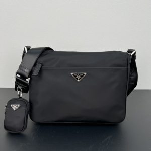 PRADA RE NYLON BAG BLACK 30CM 1BC421 RV44 F0002 V D1M