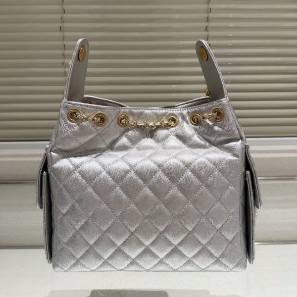CHANEL 25 SMALL HANDBAG METALLIC 23CM AS5293 B20405 NZV67