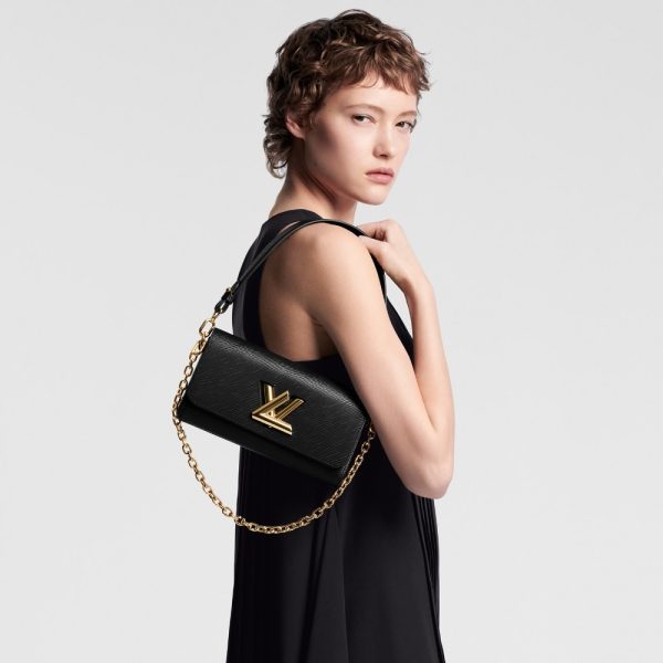 LOUIS VUITTON TWIST WEST BAG EPI BLACK 23CM M24549