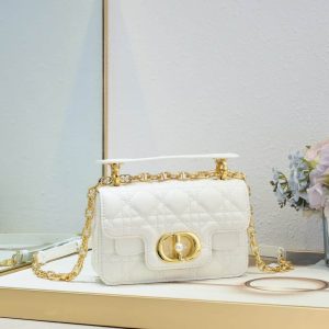 DIOR JOLIE SMALL TOP HANDLE BAG WHITE 19CM  M9271UBHI M030
