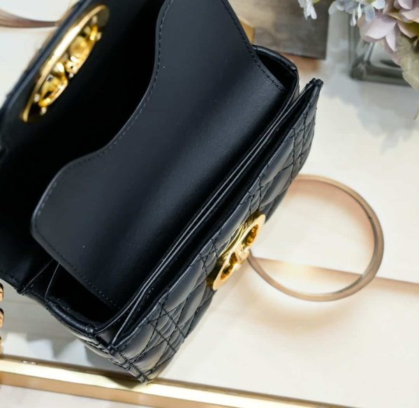 DIOR JOLIE SMALL TOP HANDLE BAG BLACK 19CM M9271UBHI M900