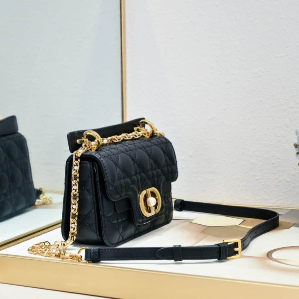 DIOR JOLIE SMALL TOP HANDLE BAG BLACK 19CM M9271UBHI M900