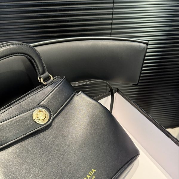 PRADA MEDIUM CAREY BAG BLACK 31CM 1BG567 2HIA F0002 V KOO