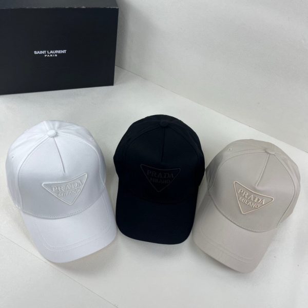 PRADA DRILL BASEBALL CAP BEIGE