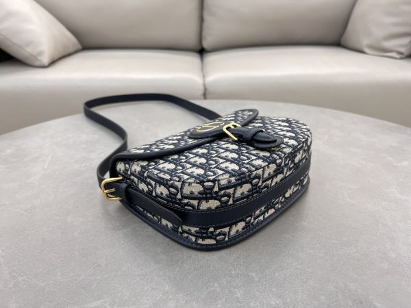 Christian Dior Oblique Shoulder Bag Navy